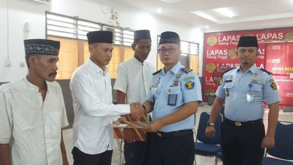 Sebanyak 823 WBP Lapas Kelas II B Tebingtinggi Terima Remisi Idul Fitri, Satu Orang WBP Langsung Bebas