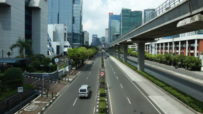 Berita Foto: Momen Sepinya Jalan di Jakarta Ditinggal Warga Mudik