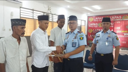 823 WBP Lapas Kelas IIB Tebingtinggi Terima Remisi Idulfitri 1444 H, 1 Orang Langsung Bebas