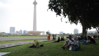 Liburan Lebaran, Masyarakat Padati Monas Sejak Pagi Hari
