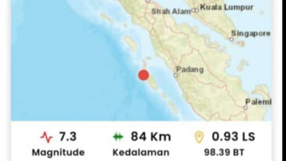Gempa M 7,3 Guncang Mentawai Sumbar Bikin Warga Tapanuli Tengah Terbangun