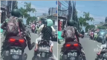 Viral Video Oknum TNI Tendang Motor Seorang Ibu yang Membonceng Anaknya di Bekasi