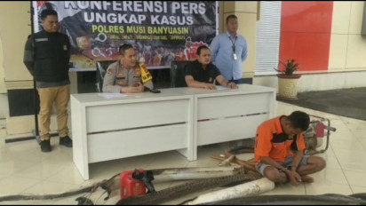 Sumur Tambang Minyak Ilegal di Musi Banyuasin Terbakar Pemiliknya Ditangkap