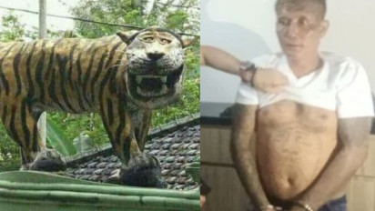 Masih Ingat Patung Macan Lucu Cisewu? Dadang Buaya Punya Tato Sama Persis di Perutnya, Jawara Garut itu Buat Sendiri di Penjara