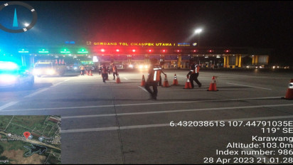 Atas Diskresi Kepolisian, Contraflow KM 55 s.d KM 61 di Tol Jakarta-Cikampek Dihentikan pada Jumat Malam