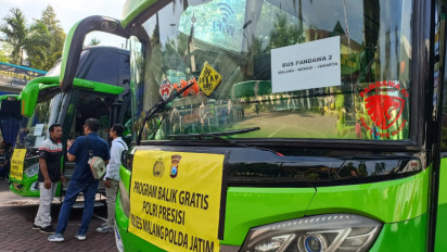 Warga Bahagia Bisa Ikut Program Balik Mudik Gratis Polres Malang