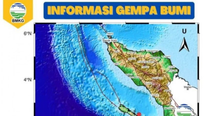 BPBD Data Dampak Rentetan Gempa di Pulau Simeulue Aceh