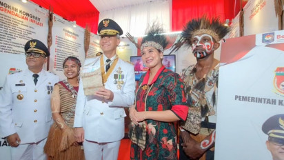 Pj Bupati Mappi, Hadiri Upacara Peringatan Hari Otonomi Daerah XXVII Tahun 2023