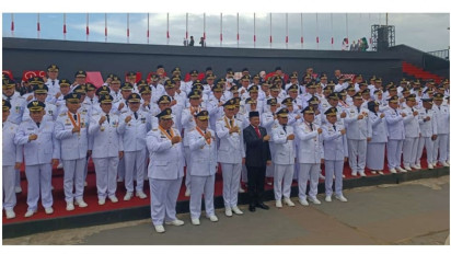 Puncak Hari OTDA ke-XXVII, 514 Bendera Kabupaten/Kota se-Indonesia Dikibarkan di Laut Losari