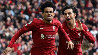 Gol Larut Diogo Jota Jadi Penentu Kemenangan Liverpool atas Tottenham dengan Skor 4-3 di Stadion Anfield