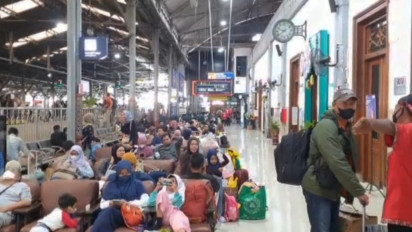 Libur Hari Buruh, Kepadatan Penumpang KA di Stasiun Tugu Yogyakarta Meningkat