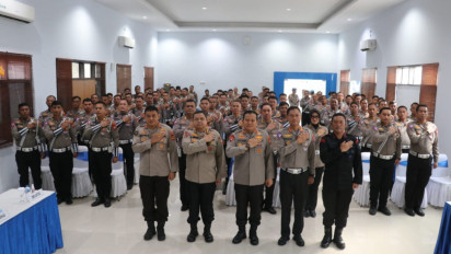 Kapolda Sulsel Lepas 75 Personel DitLantas Polda Sulsel Pengamanan KTT ASEAN Ke-42 di NTT