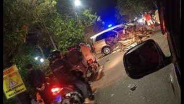 Iring-iringan Truk Brimob Polda Jatim Terlibat Kecelakaan di Bojonegoro