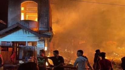 Malam-malam, Puluhan Rumah di Blangkejeren Hangus Terbakar