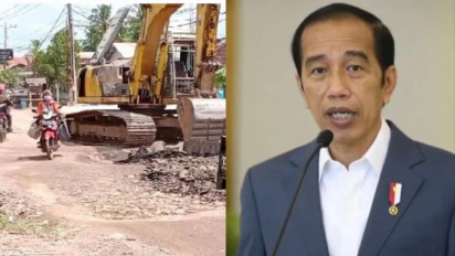 Bak Kisah Roro Jonggrang, Jalan Rusak di Lampung Diperbaiki Sekejap Sebelum Kunjungan Presiden Jokowi