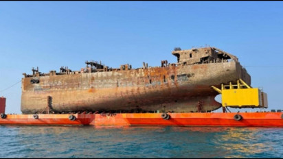 Limbah Kapal (Bangkai Kapal) Masuk ke Batam Tanpa Izin Bongkar