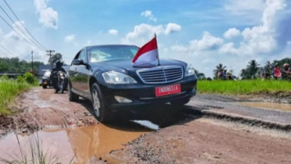 Sindiran Presiden Jokowi soal Jalan Rusak di Lampung: Mulus, Enak, Saya Sampai Tidur