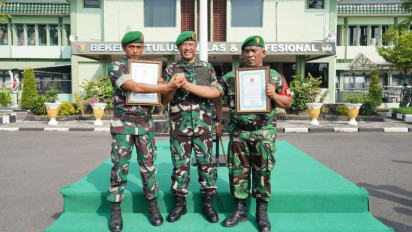 Bekerja Lebihi Panggilan Tugas, Dua Prajurit Terima Penghargaan dari Danrem 084/BJ, Ini Kisah Inspiratifnya