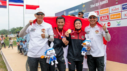 Balap Sepeda MTB Indonesia Lampaui Target Emas di SEA Games 2023 Kamboja