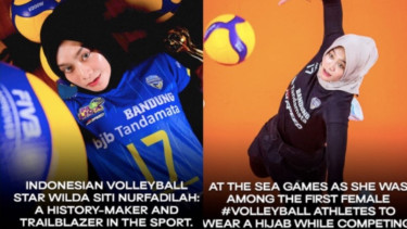 Atlet Voli Putri Indonesia Dipuji Dunia karena Hijabnya, Wilda Nurfadhilah Buktikan Agama Bukan Penghalang