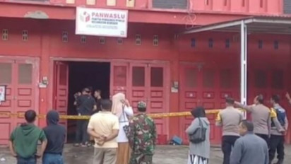 Diduga Arus Pendek, Kantor Panwaslu Bebesen Aceh Tengah Terbakar