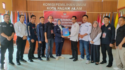 25 Bacaleg Partai Nasdem Kota Pagaralam Serahkan Berkas ke KPU, Ketua DPD : Target Menang di 2024