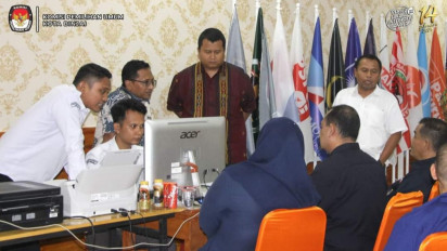 Baru Empat Partai Politik yang Mendaftarkan Bacaleg ke KPU Binjai