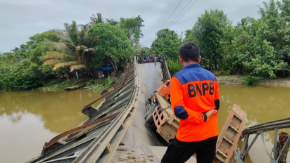 Jembatan Sepanjang 40 Meter Ambruk, Dua Kecamatan di Simeulue Terisolir