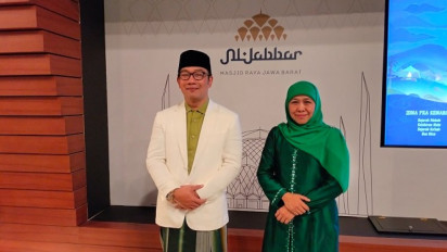 Hadir bersama Ridwan Kamil di Harlah Muslimat NU Jabar, Khofifah Puji Kemegahan Masjid Raya Al Jabbar