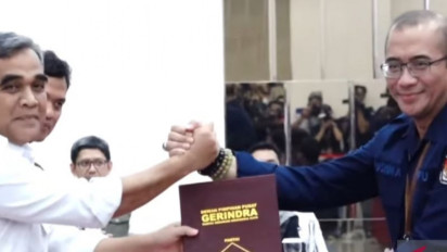 KPU Terima Berkas Pendaftaran 580 Bacaleg Partai Gerindra