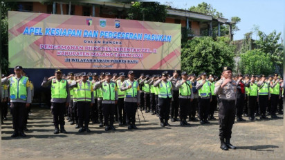 Jelang Pilkades Serentak, Ratusan Personel Gabungan Disiagakan di Tiga Kecamatan di Malang