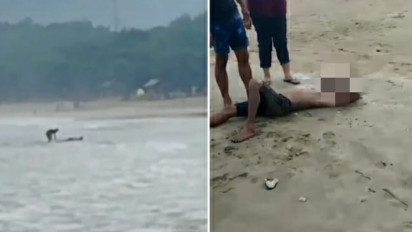 Digulung Ombak Pulau Merah Banyuwangi, 1 Pengunjung Selamat Ditolong Penjaga Pantai