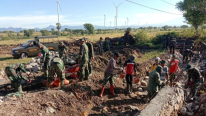 TNI Turun Tangan, Petani  Jeneponto Bakal Mudah Mendapat Akses Jalan Pintas Menuju Lahan Pertanian