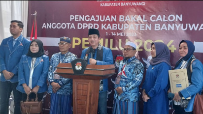 Daftar ke KPU, Demokrat Banyuwangi Usung Bacaleg Kembar di Tanggal Cantik