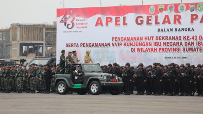Forkopimda Sumut Apel Gelar Pasukan Kunjungan Ibu Negara dan Ibu Wakil Presiden Republik Indonesia