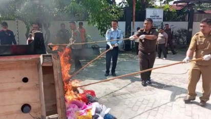 Kejaksaan Negeri Deli Serdang Cabang Labuhan Deli Musnahkan Narkoba dan Mesin Judi