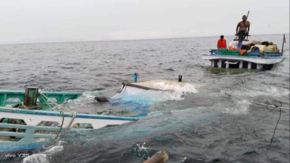 Cuaca Buruk, KM Sinar Marito Bermuatan 16 Ton Kopra dan 142 Koli Ikan Tenggelam di Perairan Halmahera Timur