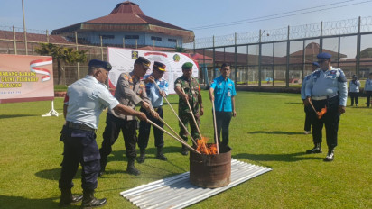 Deklarasi Zero Halinar, Lapas Kelas IIA Pematangsiantar, Gelar Pemusnahan Barang Bukti, Test Urine Warga Binaan dan Petugas Lapas