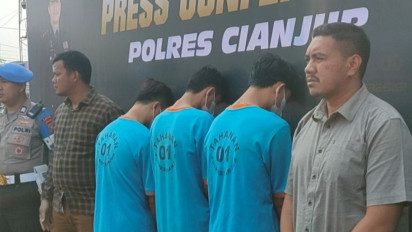 Polres Cianjur Ringkus 3 Agen Judi Online Jaringan Internasional