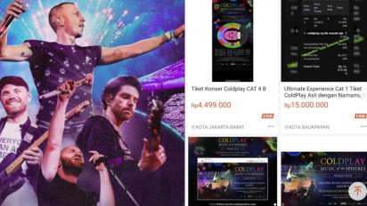 WOW! Tiket Konser Coldplay Dijual di Shopee dan Tokopedia, Segini Harganya