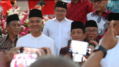Momen Kebersamaan Ganjar Pranowo dan Nasaruddin Umar dalam Acara Halalbihalal di Manado