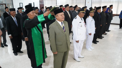 Lantik Puluhan Pejabat, Mas Dhito Minta ASN Lebih Responsif