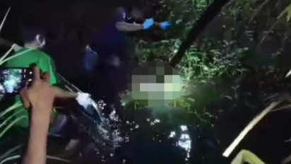 Jasad Pria Terapung di Saluran Irigasi Persawahan Hebohkan Warga