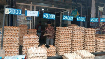 Harga Telur Ayam di Kota Medan Tembus Rp55 Ribu Per Papan