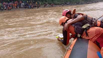 Basarnas Gunakan Aqua Eye Cari Korban Bocah Tenggelam di Sungai Sukabumi