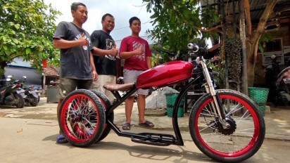 Berawal dari Keprihatinan, Pemuda Pati Bikin E-bike Custom Ala Motor Chopper