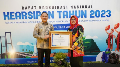 Hari Arsip Nasional Republik Indonesia : Kota Batu Raih Penghargaan Peringkat 5 Nasional Pengawasan Kearsipan