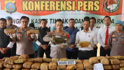 Gawat, Emak-emak Penyuplai 173 Kg Ganja Diamankan Petugas