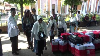 3 Kloter Awal Masuk Asrama Haji Sukolilo Surabaya, Jalani Karantina Semalam sebelum Berangkat 