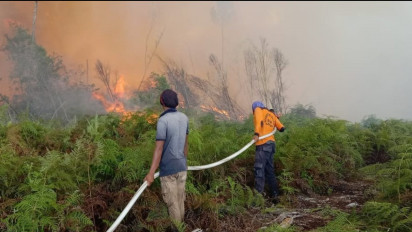 Kebakaran Hutan dan Lahan di Tapan Pesisir Selatan Memasuki Hari Ketiga Makin Meluas